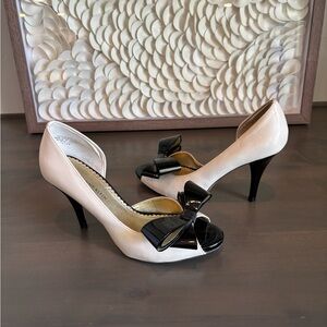 Anne Klein Black and Cream Heels